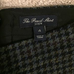 J Crew Wool Blend Pencil Skirt Size 4